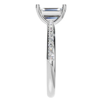 RI-8881 White Gold Ring SET - Side View