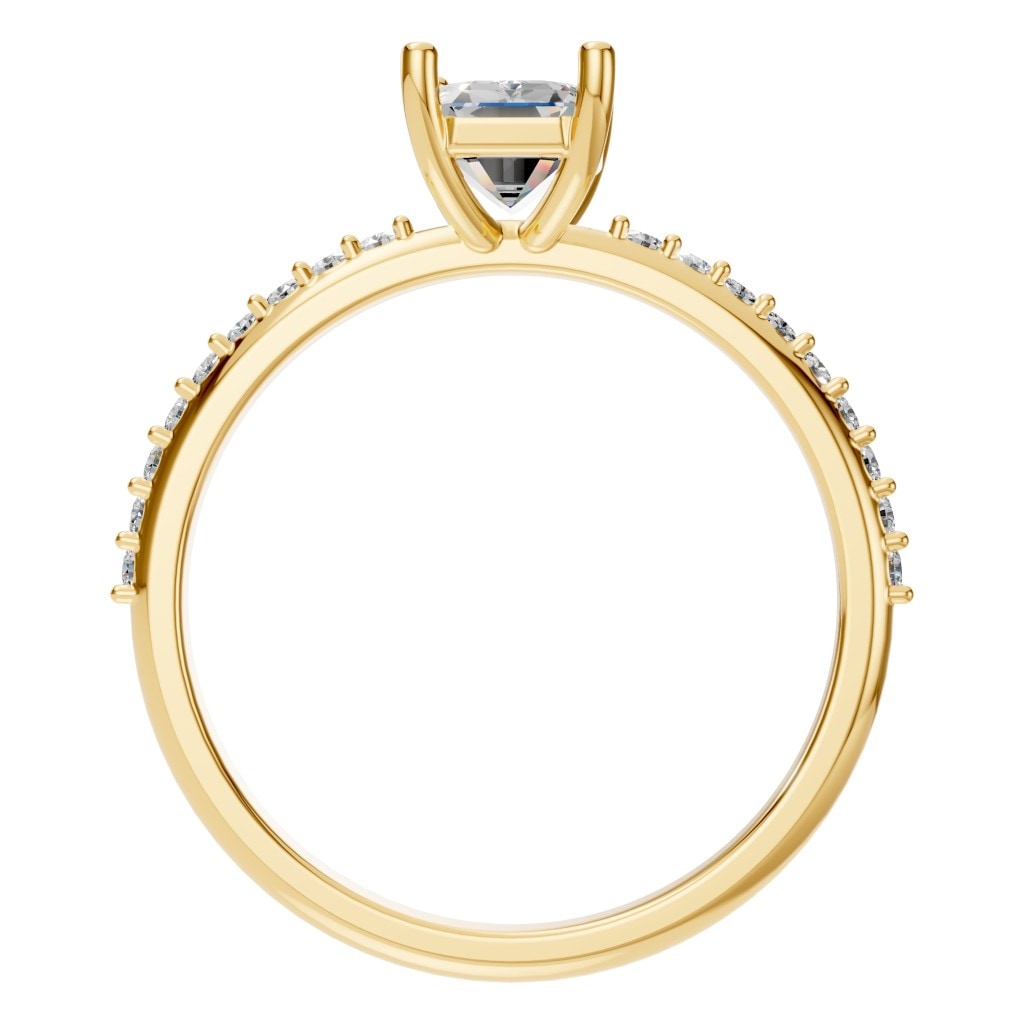 RI-8881 Yellow Gold Ring SET - Top View