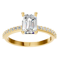 RI-8881 Yellow Gold Ring SET - Front View