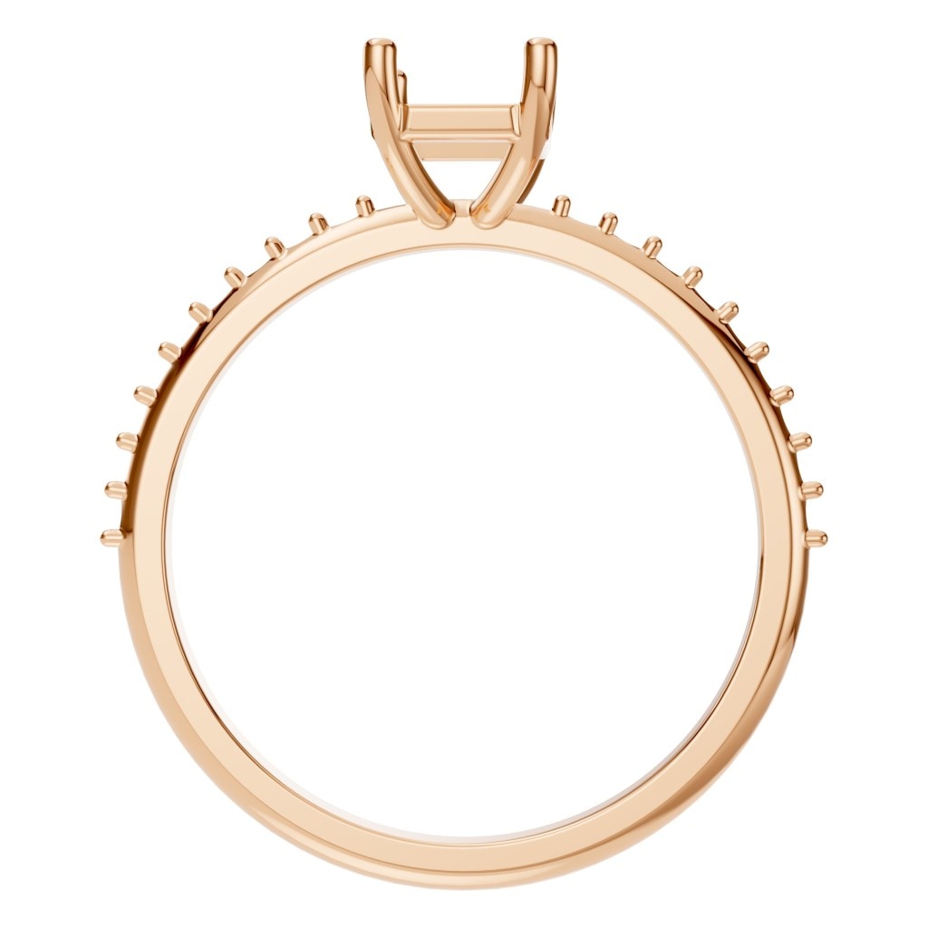 RI-8881 Rose Gold Ring UNSET - Top View