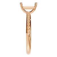 RI-8881 Rose Gold Ring UNSET - Side View