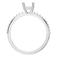 RI-8881 White Gold Ring UNSET - Top View