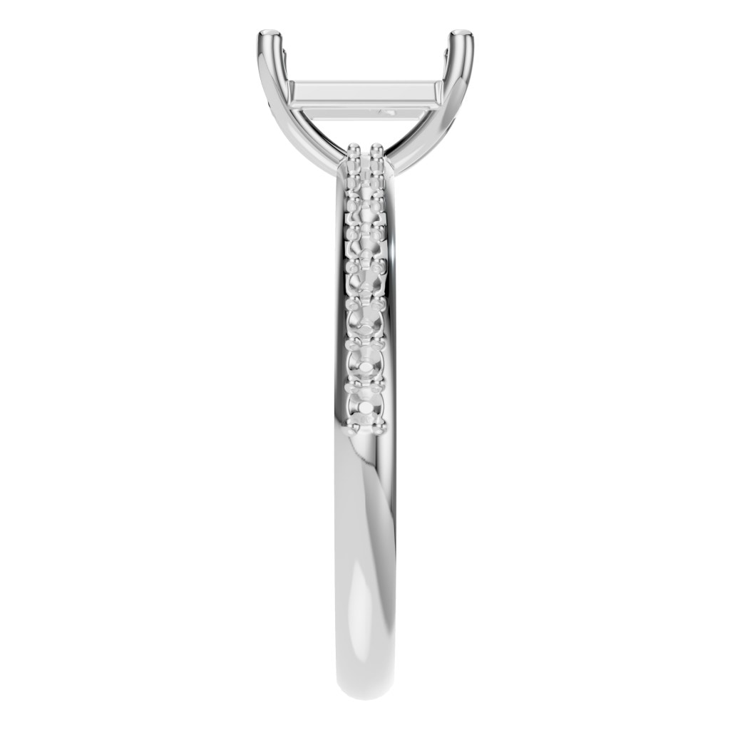 RI-8881 White Gold Ring UNSET - Side View