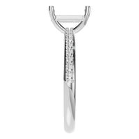 RI-8881 White Gold Ring UNSET - Side View