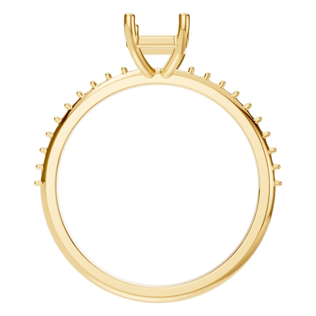 RI-8881 Yellow Gold Ring UNSET - Top View