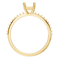 RI-8881 Yellow Gold Ring UNSET - Top View