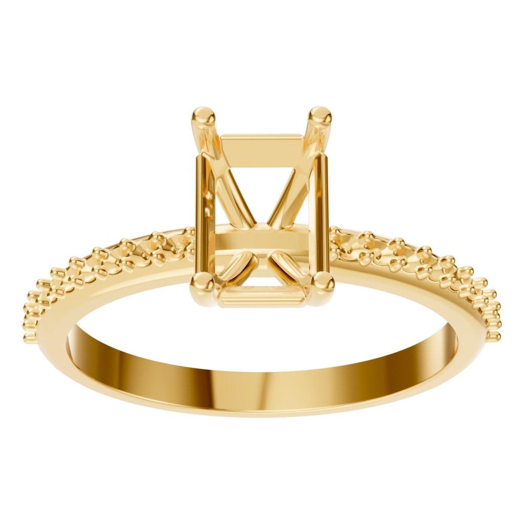RI-8881 Yellow Gold Ring UNSET - Front View