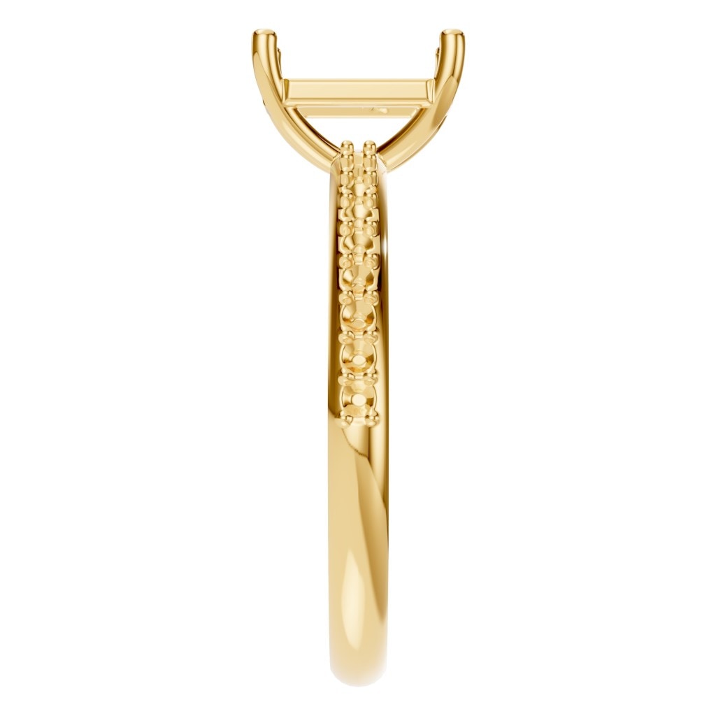 RI-8881 Yellow Gold Ring UNSET - Side View