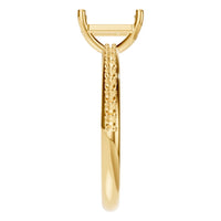 RI-8881 Yellow Gold Ring UNSET - Side View