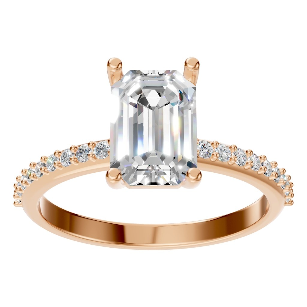 RI-8881 Rose Gold Ring SET - Front View