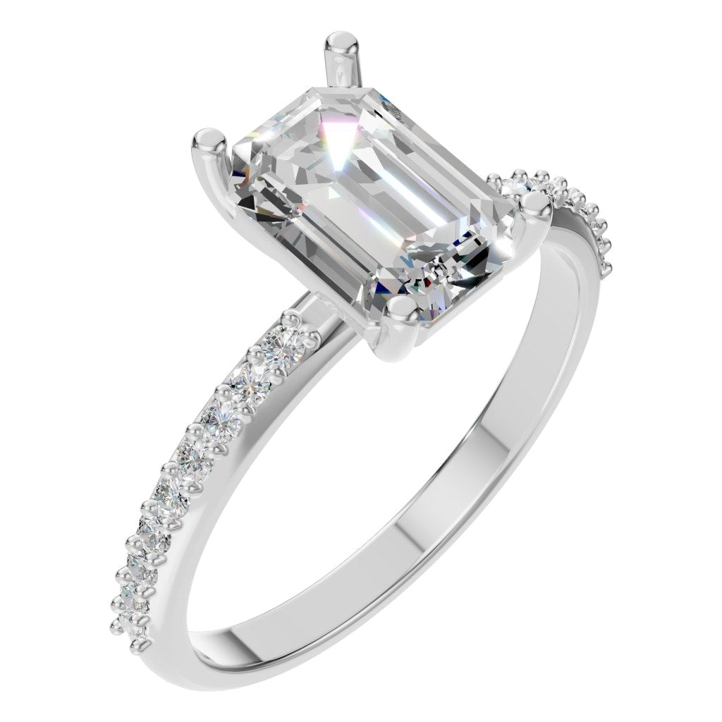 RI-8881 White Gold Ring SET - Main View
