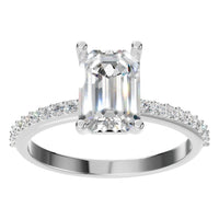 RI-8881 White Gold Ring SET - Front View