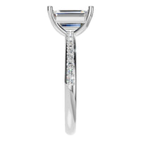 RI-8881 White Gold Ring SET - Side View
