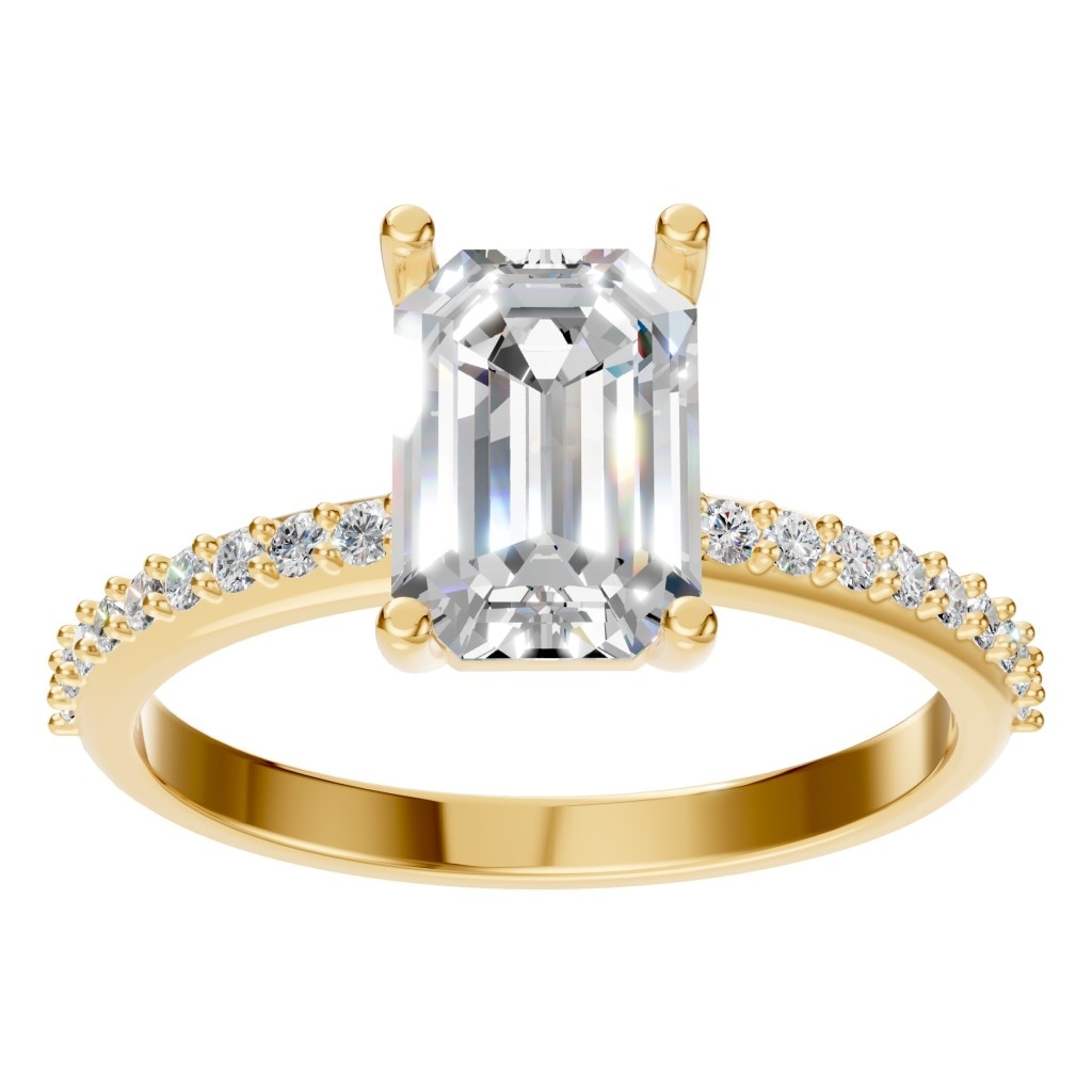 RI-8881 Yellow Gold Ring SET - Front View