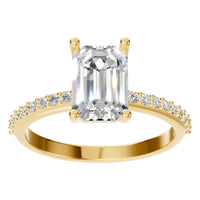 RI-8881 Yellow Gold Ring SET - Front View