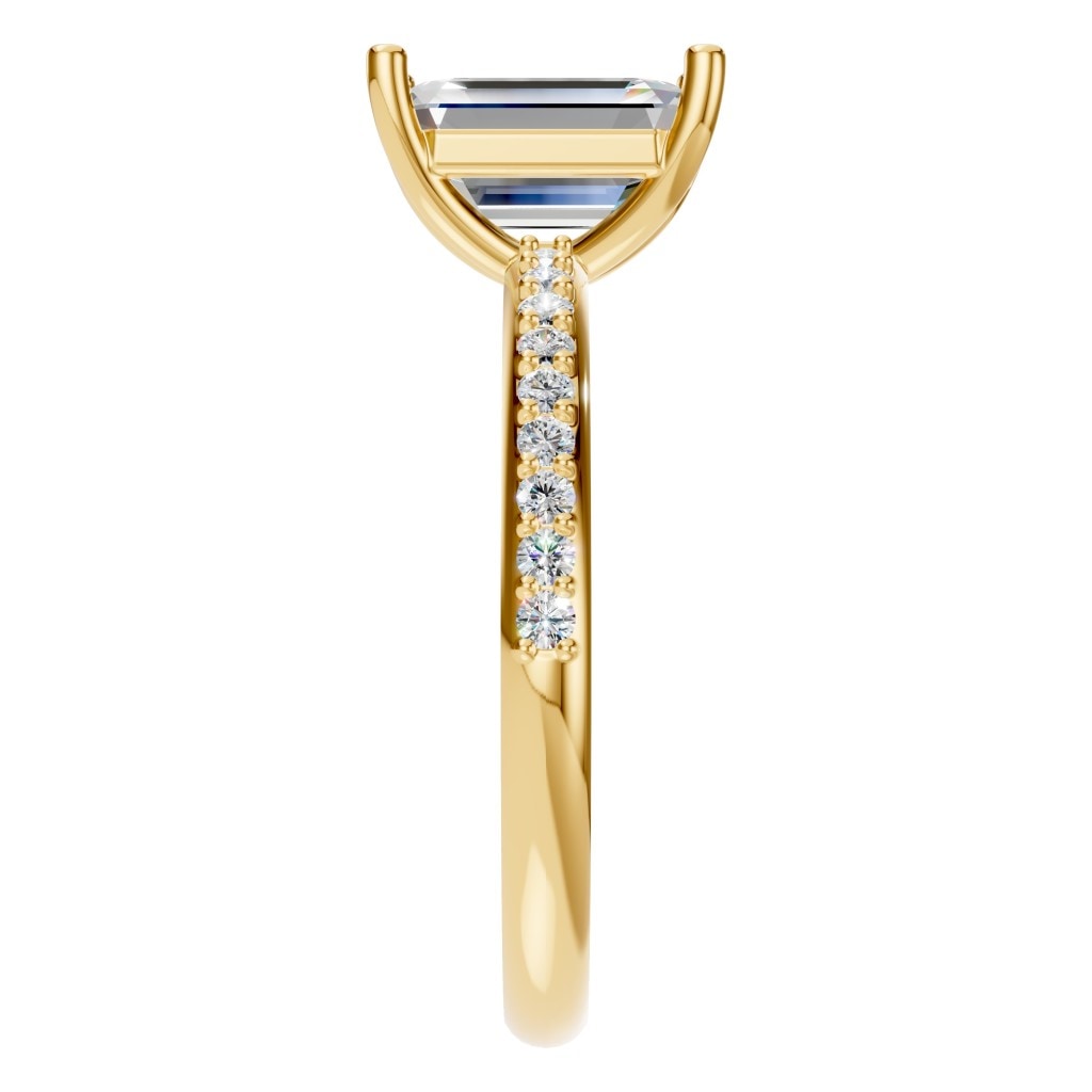 RI-8881 Yellow Gold Ring SET - Side View