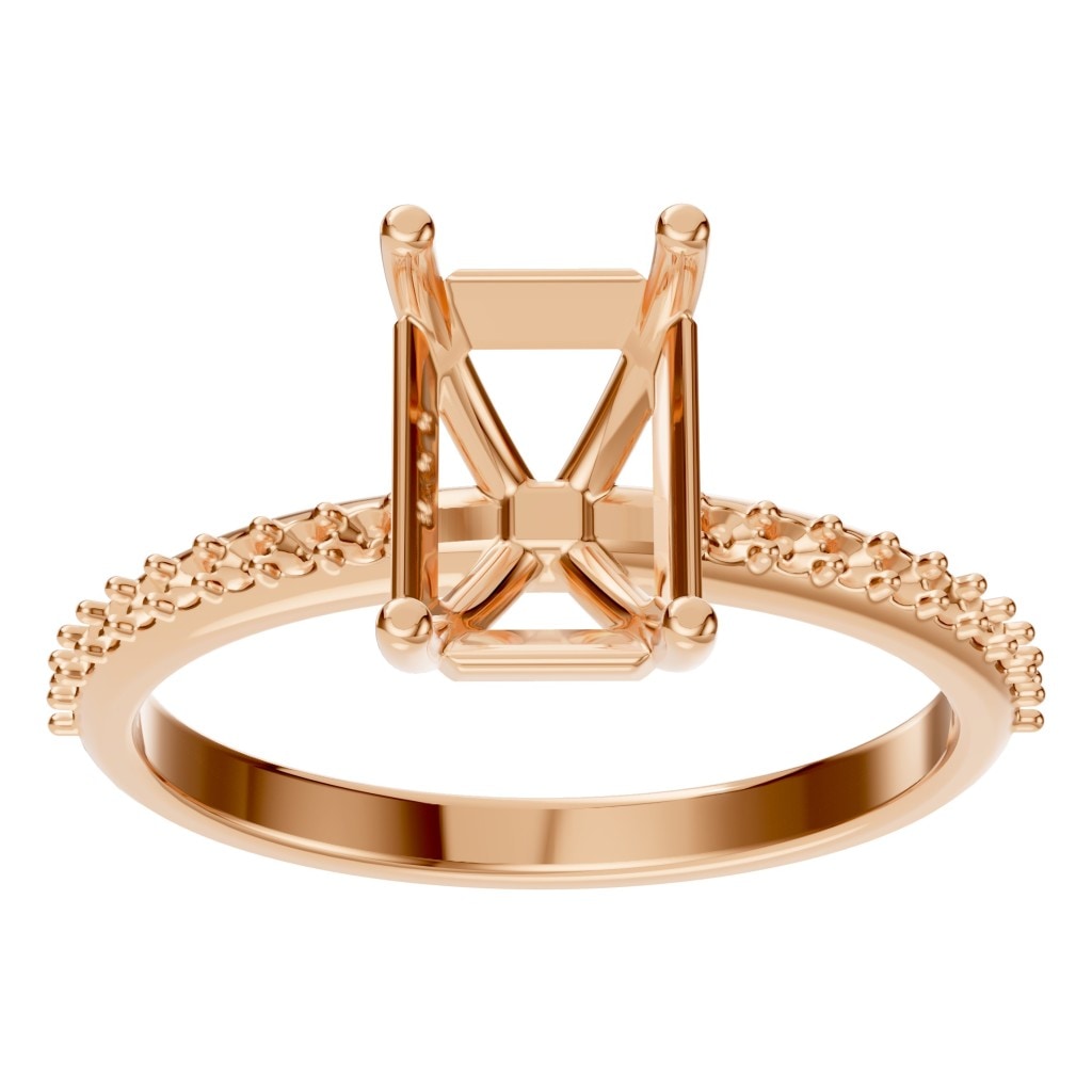 RI-8881 Rose Gold Ring UNSET - Front View