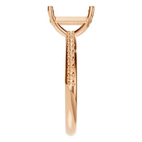 RI-8881 Rose Gold Ring UNSET - Side View