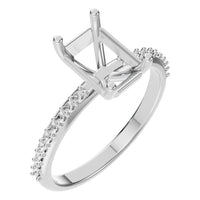 RI-8881 White Gold Ring UNSET - Main View