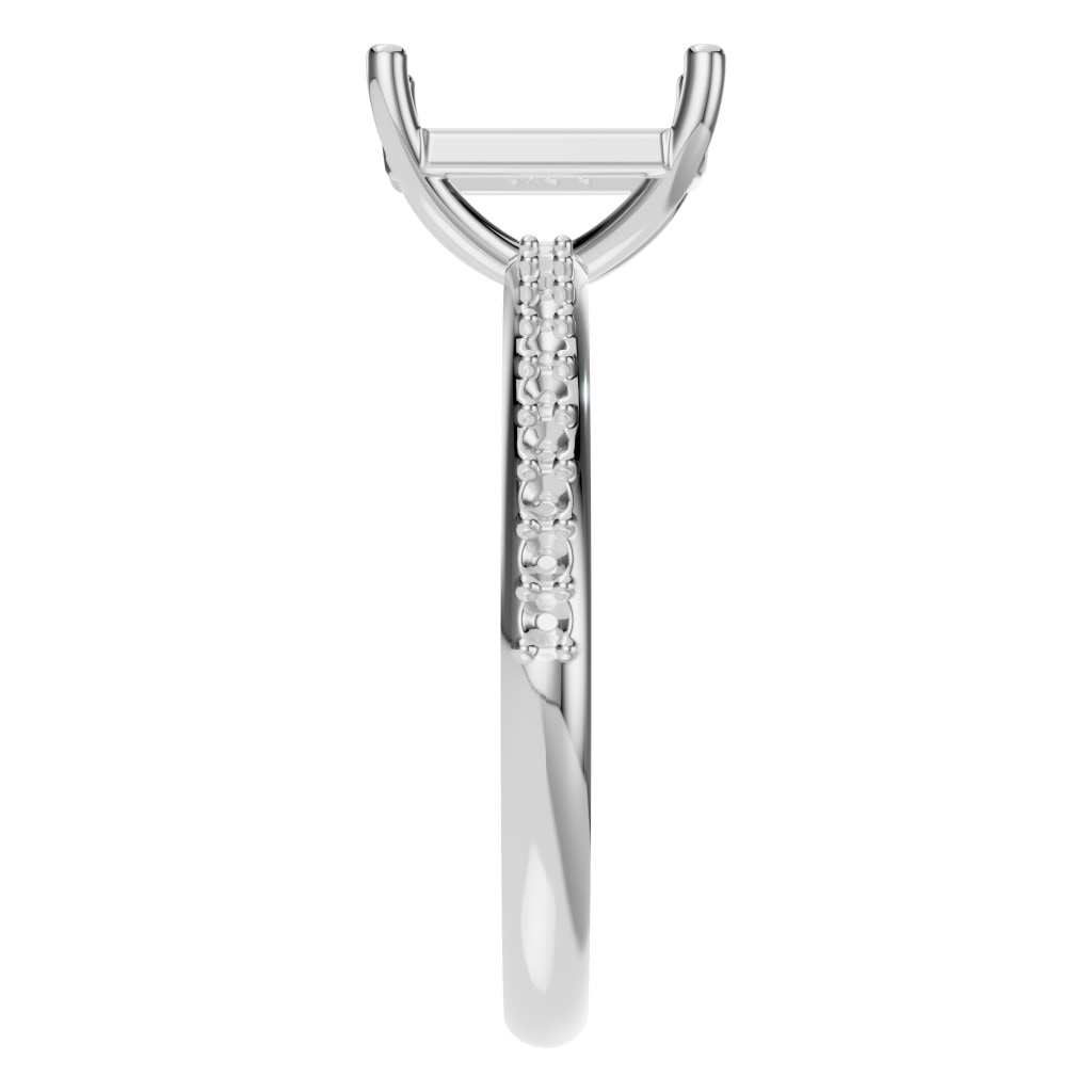 RI-8881 White Gold Ring UNSET - Side View