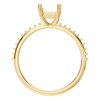RI-8881 Yellow Gold Ring UNSET - Top View