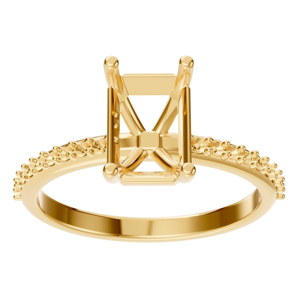 RI-8881 Yellow Gold Ring UNSET - Front View