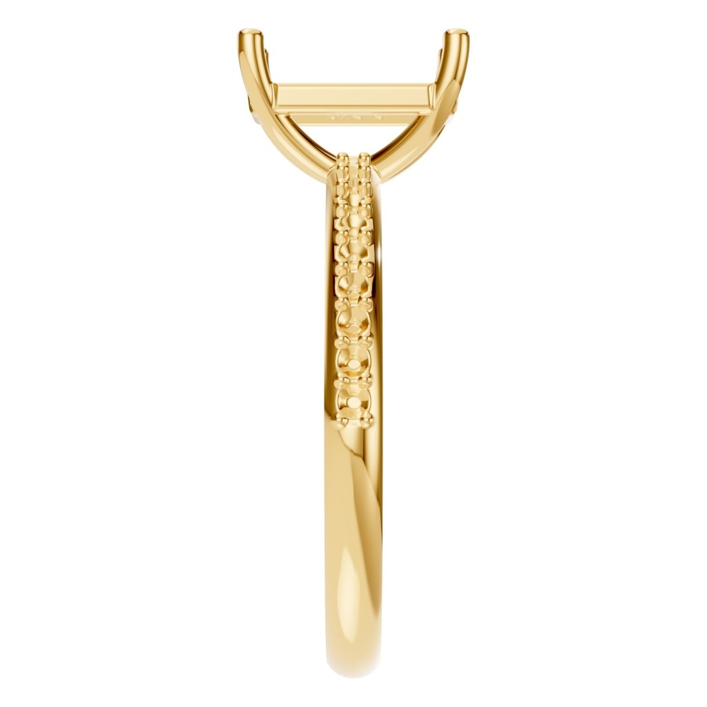 RI-8881 Yellow Gold Ring UNSET - Side View