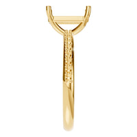 RI-8881 Yellow Gold Ring UNSET - Side View