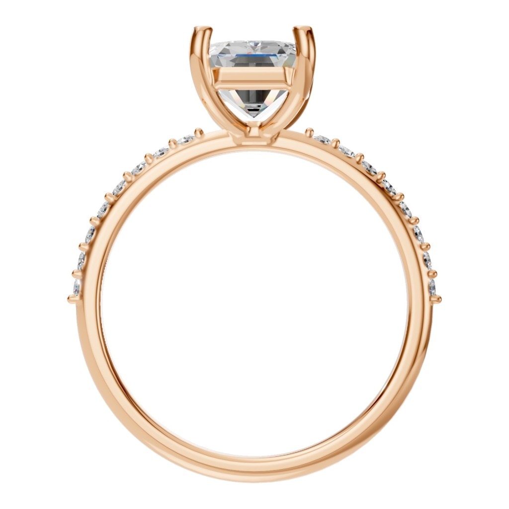 RI-8881 Rose Gold Ring SET - Top View