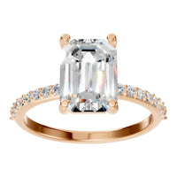 RI-8881 Rose Gold Ring SET - Front View