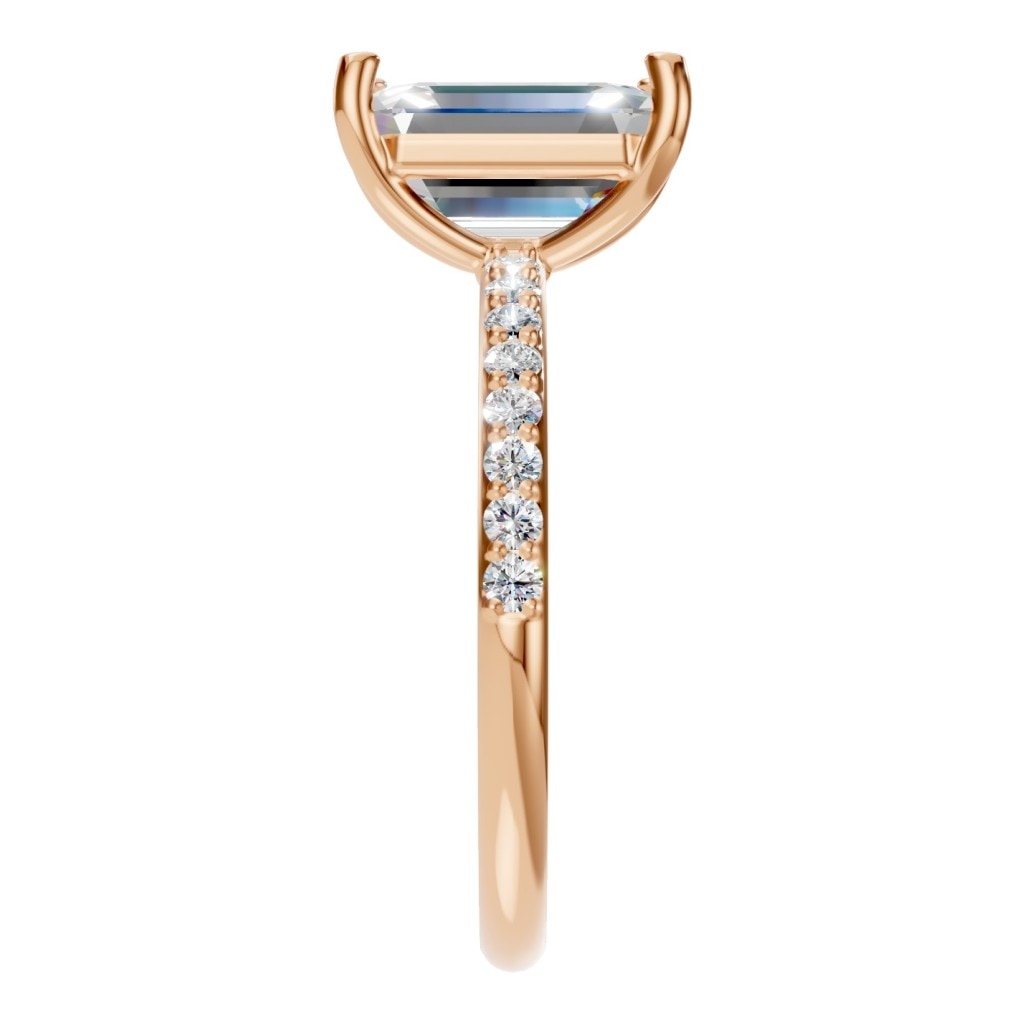 RI-8881 Rose Gold Ring SET - Side View