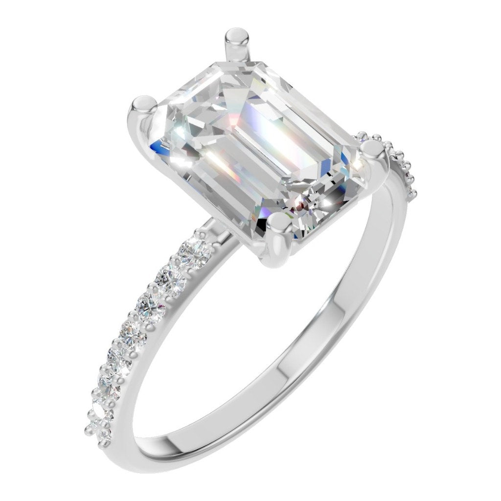 RI-8881 White Gold Ring SET - Main View