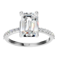 RI-8881 White Gold Ring SET - Front View