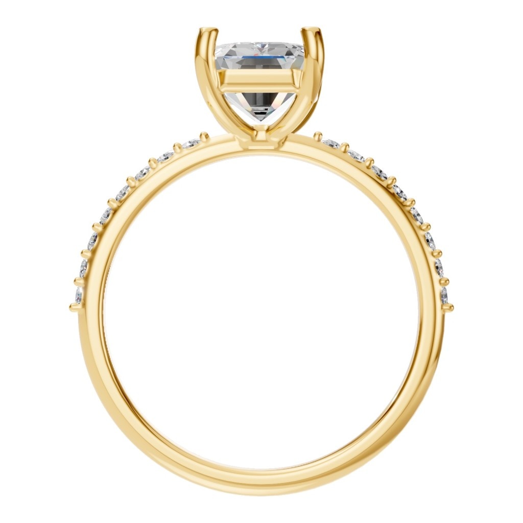 RI-8881 Yellow Gold Ring SET - Top View