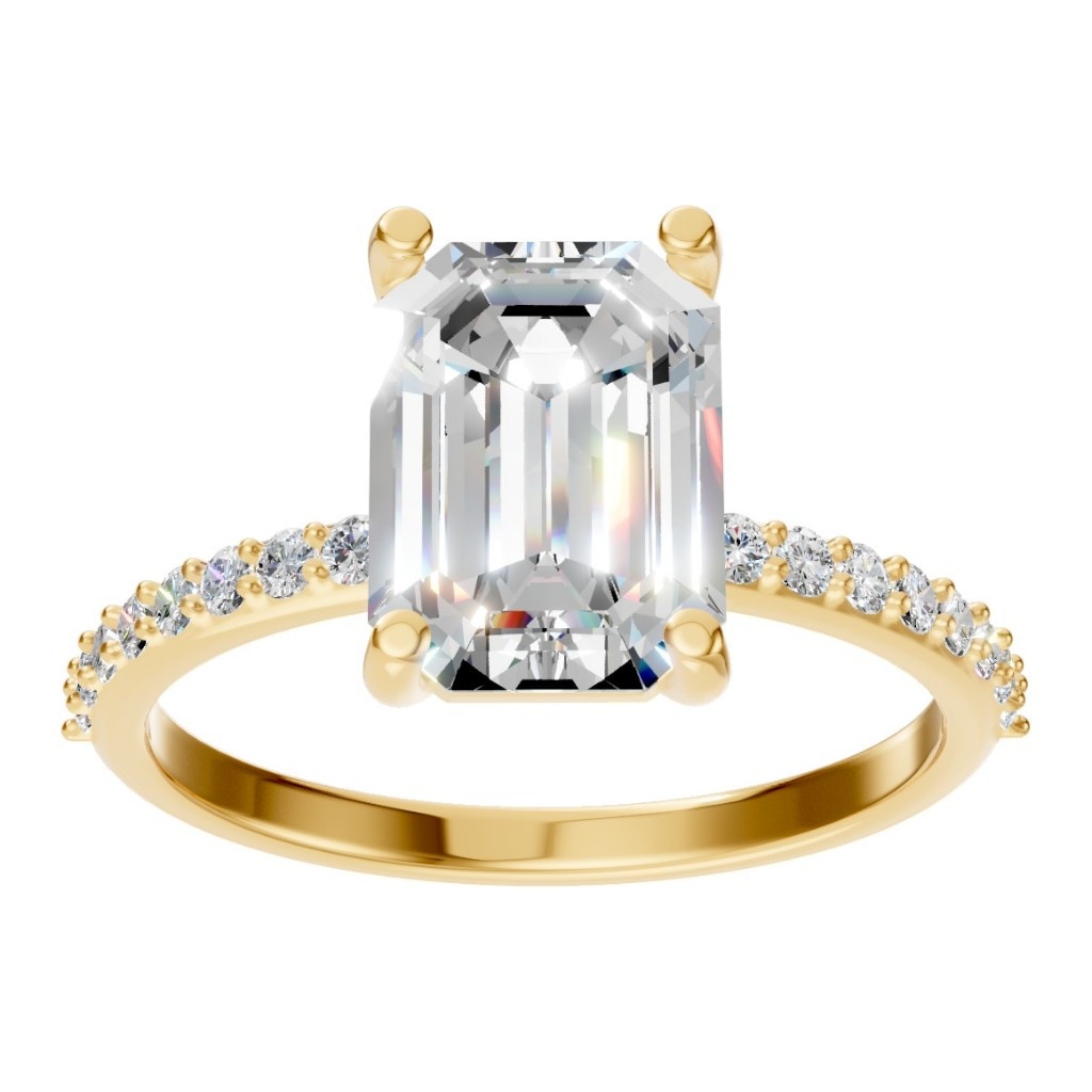 RI-8881 Yellow Gold Ring SET - Front View