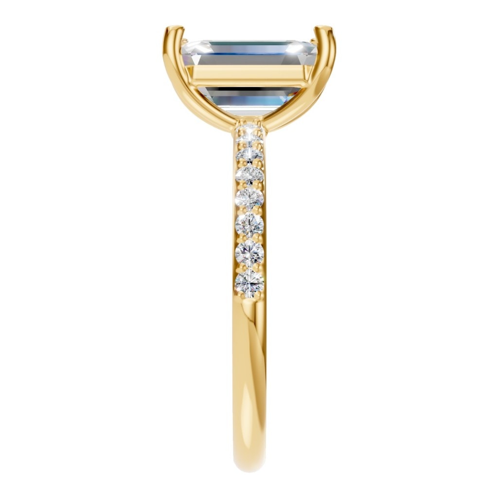 RI-8881 Yellow Gold Ring SET - Side View