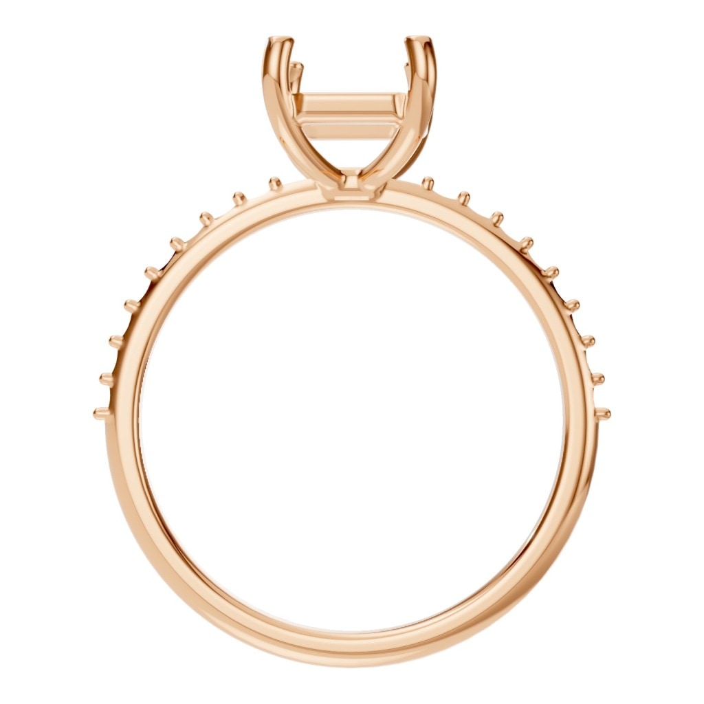 RI-8881 Rose Gold Ring UNSET - Top View
