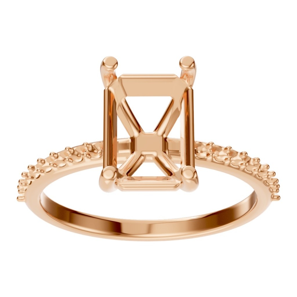 RI-8881 Rose Gold Ring UNSET - Front View