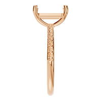 RI-8881 Rose Gold Ring UNSET - Side View