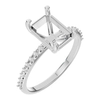 RI-8881 White Gold Ring UNSET - Main View