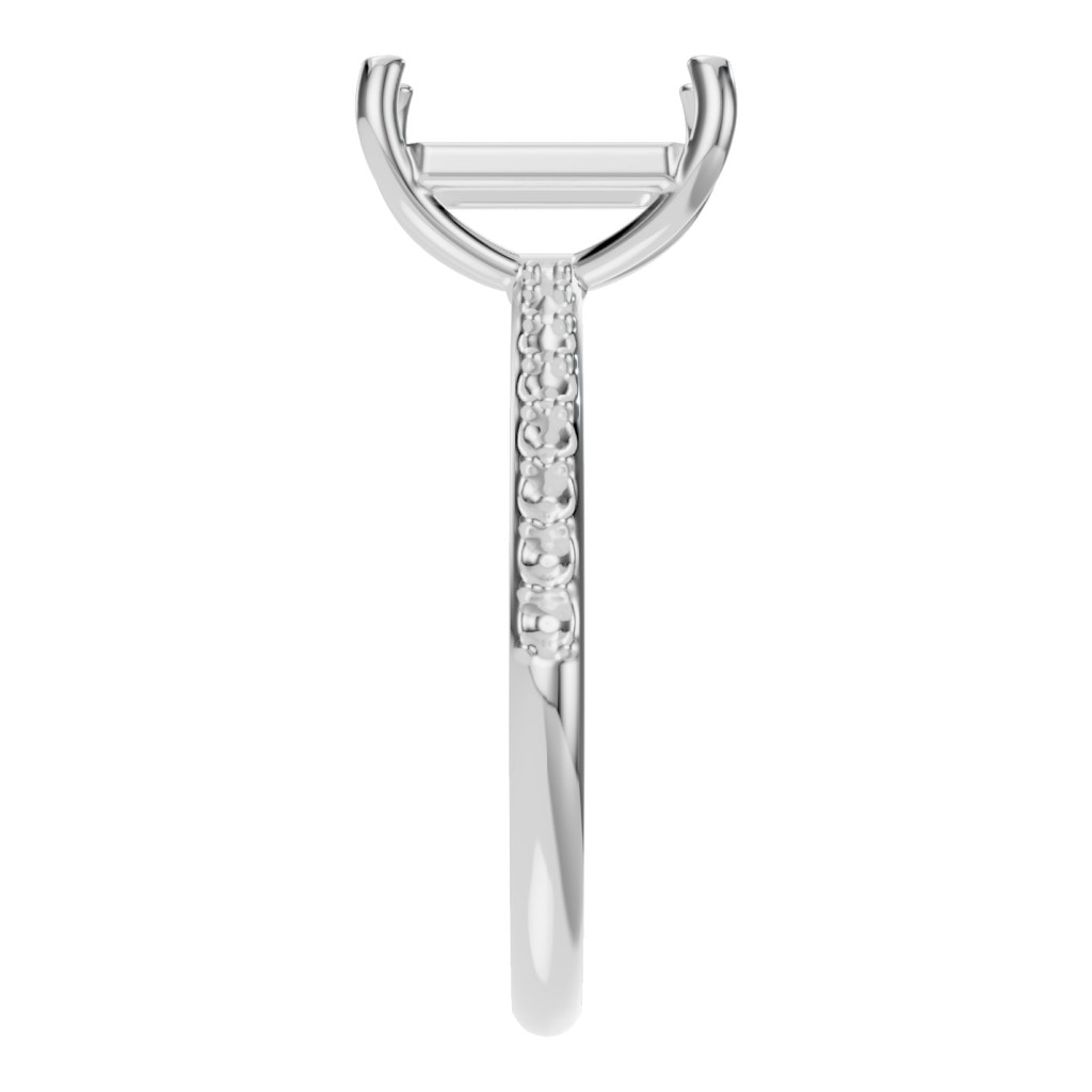 RI-8881 White Gold Ring UNSET - Side View