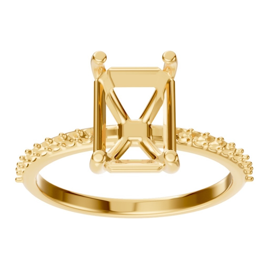 RI-8881 Yellow Gold Ring UNSET - Front View