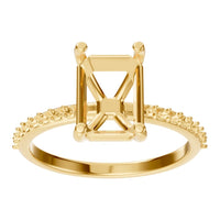 RI-8881 Yellow Gold Ring UNSET - Front View