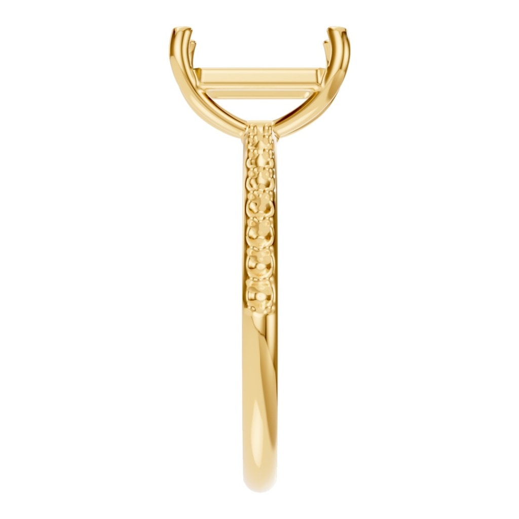 RI-8881 Yellow Gold Ring UNSET - Side View