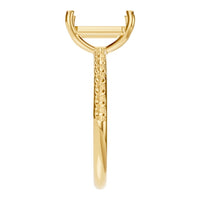 RI-8881 Yellow Gold Ring UNSET - Side View