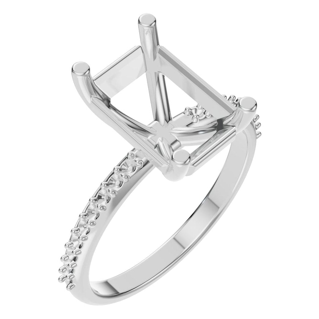 RI-8881 White Gold Ring SET - Main View