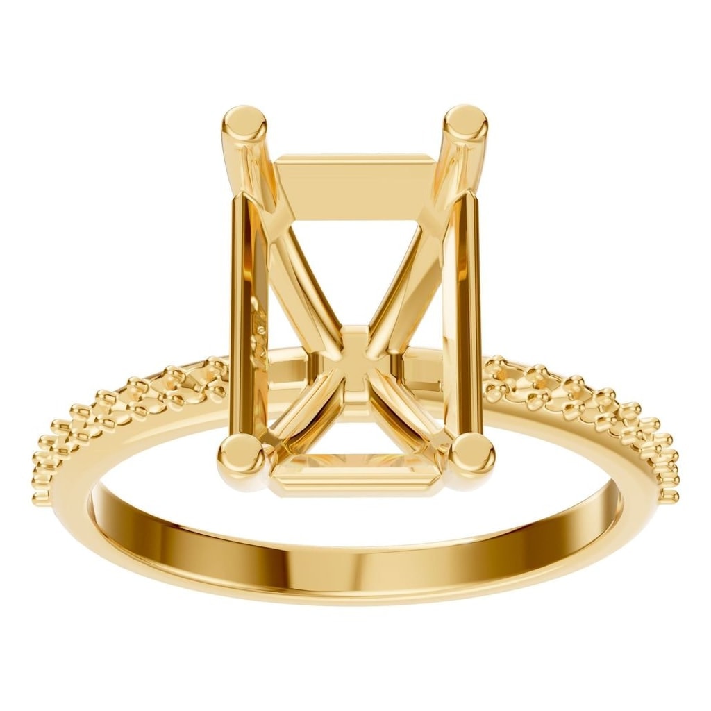 RI-8881 Yellow Gold Ring SET - Front View