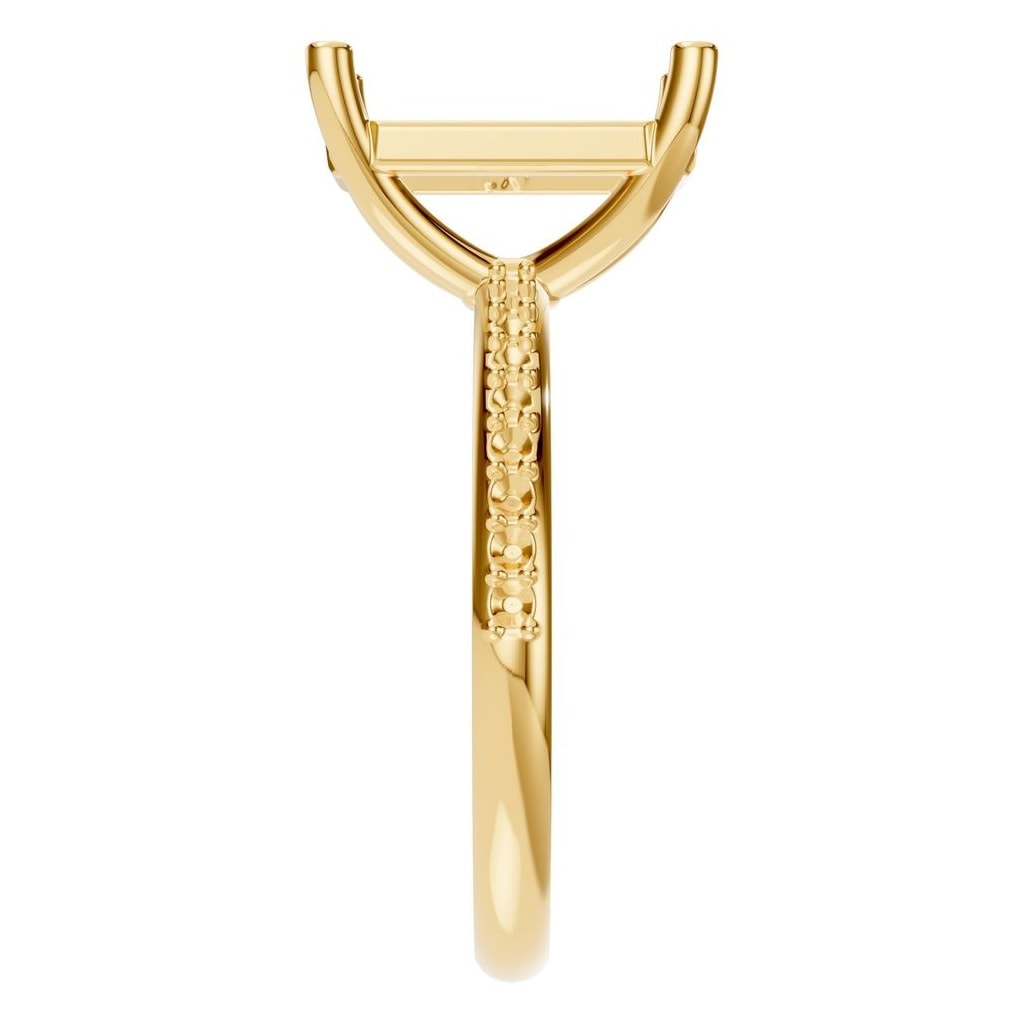 RI-8881 Yellow Gold Ring SET - Side View