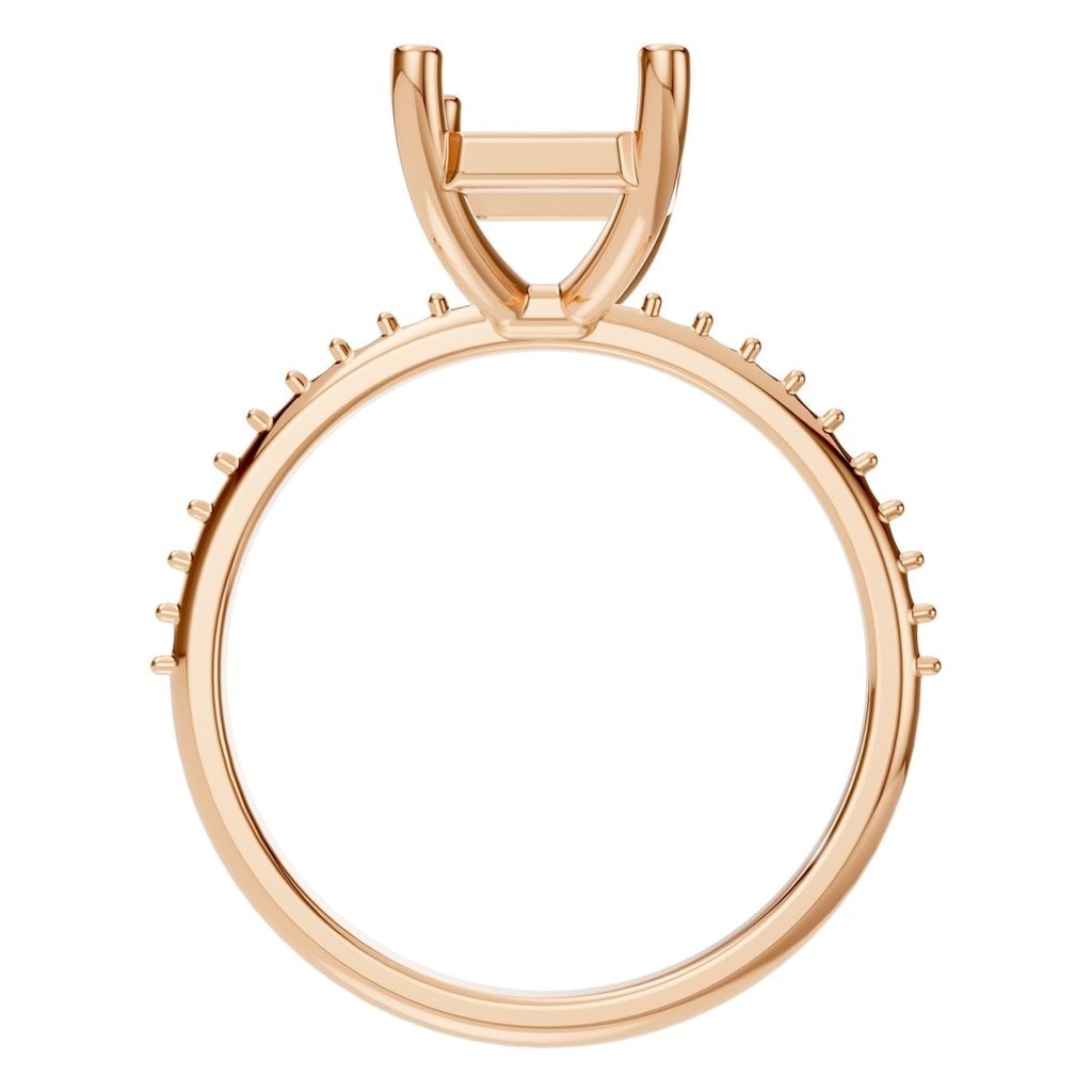 RI-8881 Rose Gold Ring UNSET - Top View