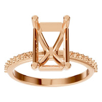 RI-8881 Rose Gold Ring UNSET - Front View